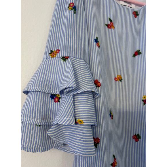 Speechless Blue Floral Dress Girls Size 8 - Picture 5 of 6